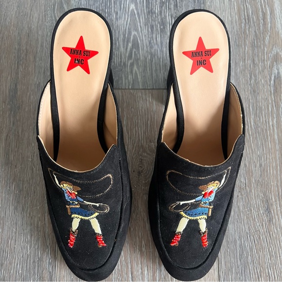 Anna Sui x INC Cowgirl Mules - Picture 2 of 4